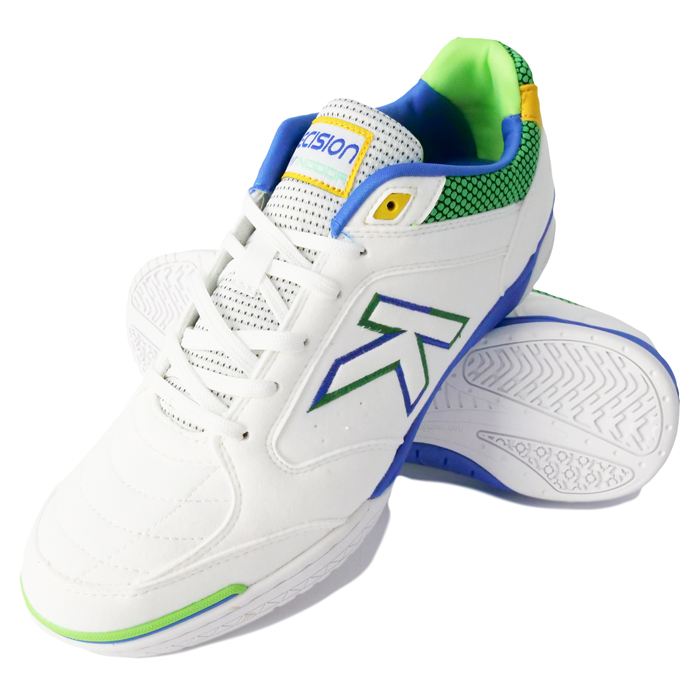 KELME_ケルメ フットサルシューズ PRECISION WHT_DBLU 55211