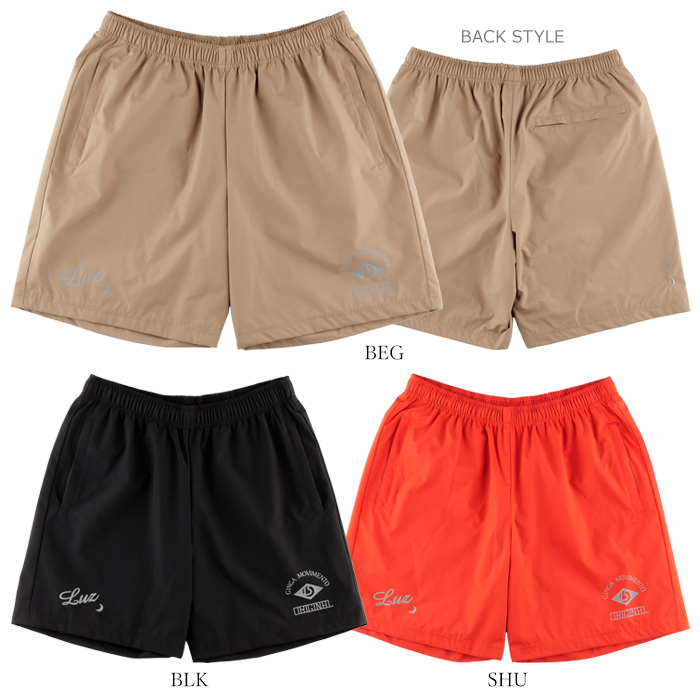 LUZeSOMBRA_ルースイソンブラ タフタ ハーフパンツ ショートパンツ STRETCH TAFTA BAGGY SHORT PANTS  L1242103