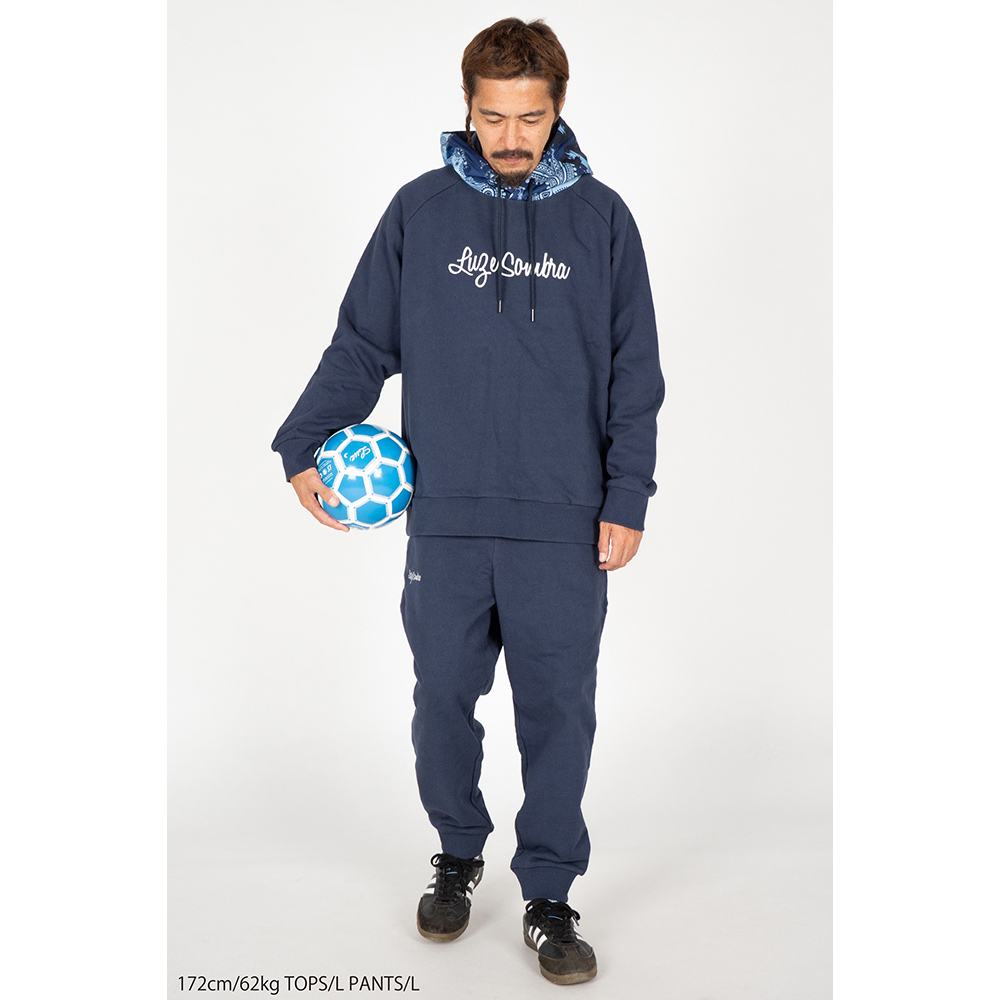 【新品未使用】ルースイソンブラ スウェット パーカー L 青 ストレッチ 廃盤 新品未使用】ルースイソンブラ スウェット パーカー L 青 ストレッチ