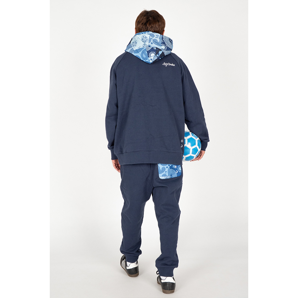 【新品未使用】ルースイソンブラ スウェット パーカー L 青 ストレッチ 廃盤 新品未使用】ルースイソンブラ スウェット パーカー L 青 ストレッチ