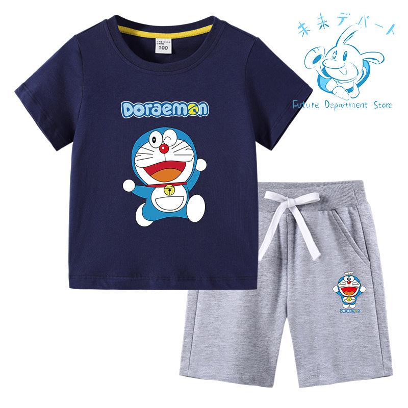 【送料無料】ドラえもん Doraemon半袖 短パン 男の子 女の子 上下セット 薄手 柔らかい 春夏服 部屋着 通気性 洗い易い 汚れにくい90-150CM｜future-mall｜04