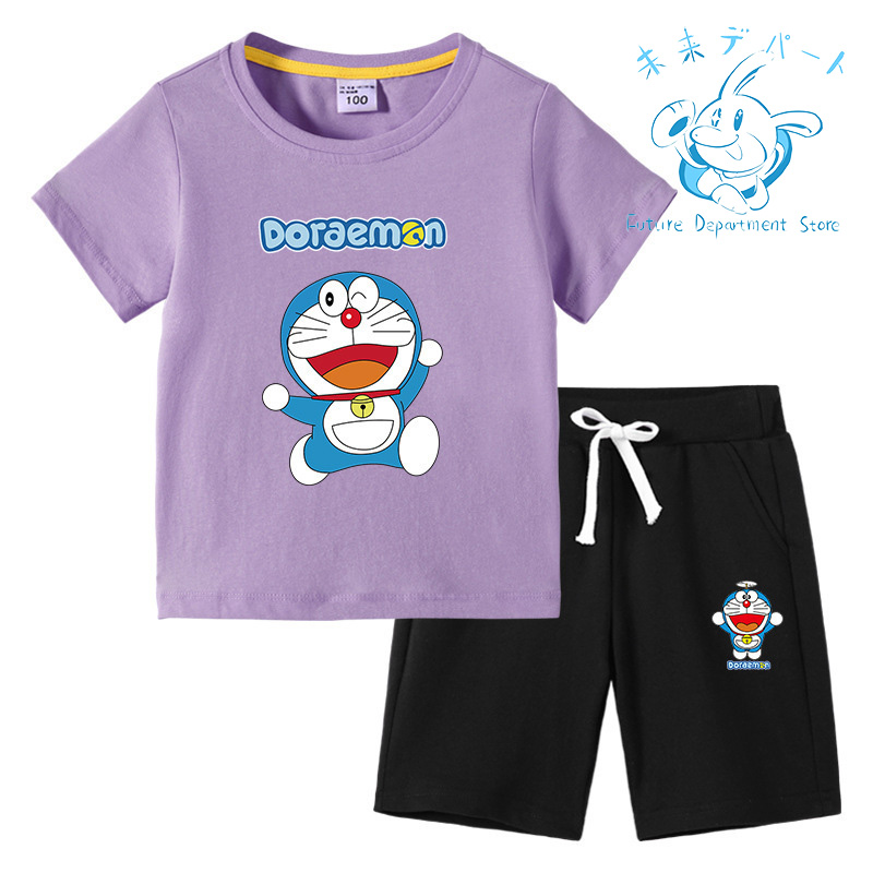 【送料無料】ドラえもん Doraemon半袖 短パン 男の子 女の子 上下セット 薄手 柔らかい 春夏服 部屋着 通気性 洗い易い 汚れにくい90-150CM｜future-mall｜05
