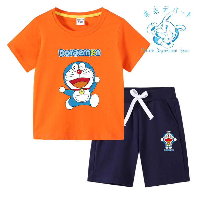 【送料無料】ドラえもん Doraemon半袖 短パン 男の子 女の子 上下セット 薄手 柔らかい 春夏服 部屋着 通気性 洗い易い 汚れにくい90-150CM｜future-mall｜14