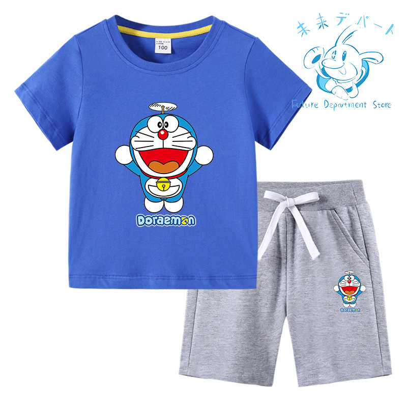 【複数注文送料お得!】ドラえもん Doraemon半袖 短パン 男の子 女の子 上下セット 薄手 柔らかい 春夏服 部屋着 通気性 洗い易い 汚れにくい90-150CM｜future-mall｜02