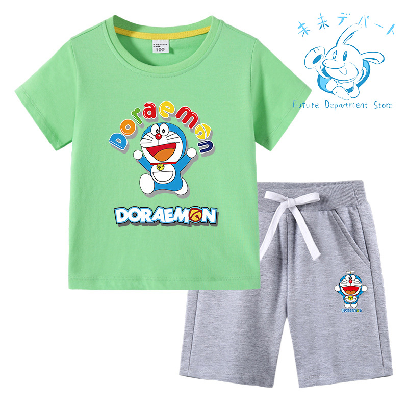 【送料無料】ドラえもん Doraemon半袖 短パン 男の子 女の子 上下セット 薄手 柔らかい 春夏服 部屋着 通気性 洗い易い 汚れにくい90-150CM｜future-mall｜05