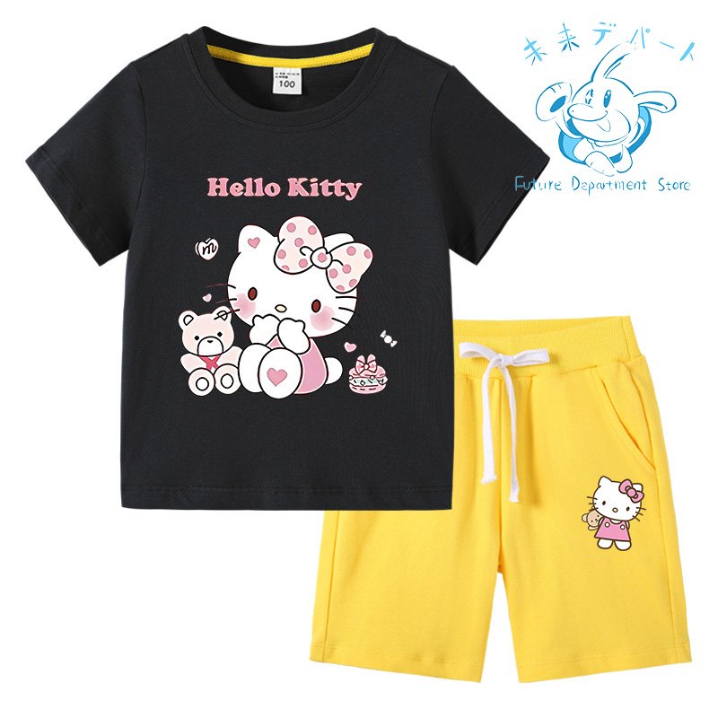 【複数注文送料お得!】ハローキティ Hello Kitty半袖 短パン 男の子 女の子 上下セット ...
