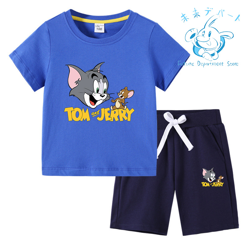 【送料無料】トムとジェリー Tom and Jerry半袖 短パン 男の子 女の子 上下セット 薄手...