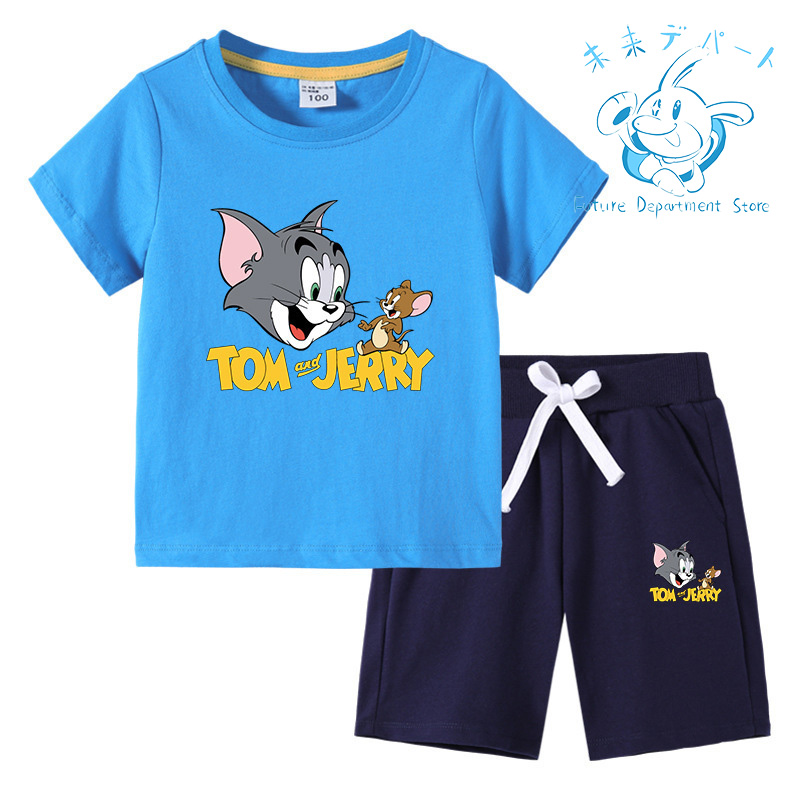 【送料無料】トムとジェリー Tom and Jerry半袖 短パン 男の子 女の子 上下セット 薄手...