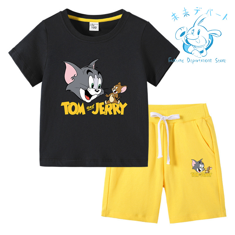 【送料無料】トムとジェリー Tom and Jerry半袖 短パン 男の子 女の子 上下セット 薄手...