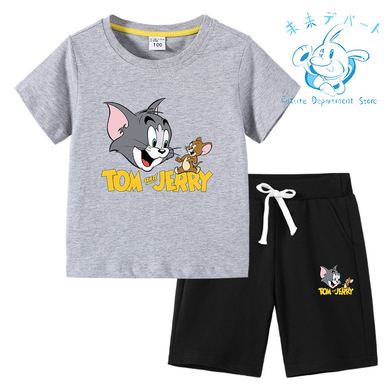 【送料無料】トムとジェリー Tom and Jerry半袖 短パン 男の子 女の子 上下セット 薄手 柔らかい 春夏服 部屋着 通気性 洗い易い 汚れにくい90-150CM｜future-mall｜14