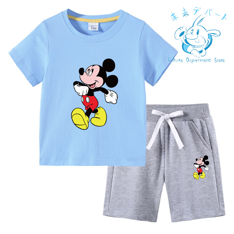 【送料無料】ディズニー Disney半袖 短パン 男の子 女の子 上下セット 薄手 柔らかい 春夏服 部屋着 通気性 洗い易い 汚れにくい90-150CM｜future-mall｜10