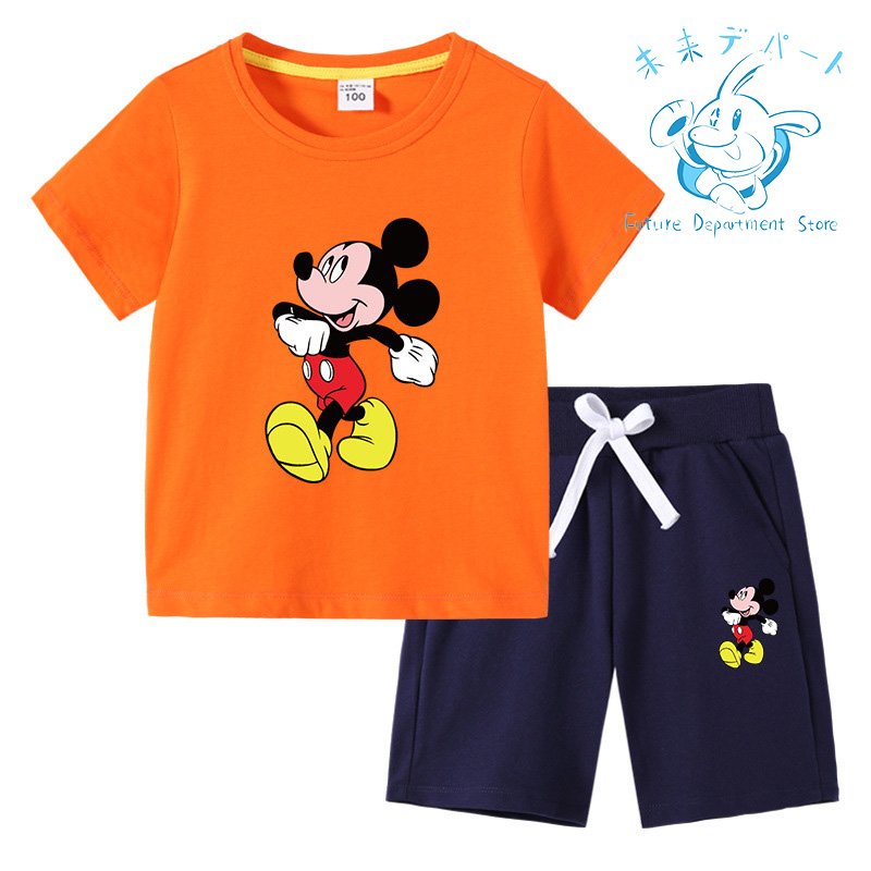 【送料無料】ディズニー Disney半袖 短パン 男の子 女の子 上下セット 薄手 柔らかい 春夏服 部屋着 通気性 洗い易い 汚れにくい90-150CM｜future-mall｜14