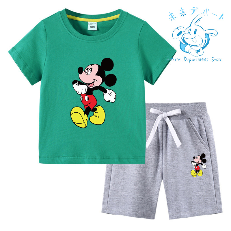 【送料無料】ディズニー Disney半袖 短パン 男の子 女の子 上下セット 薄手 柔らかい 春夏服 部屋着 通気性 洗い易い 汚れにくい90-150CM｜future-mall｜15