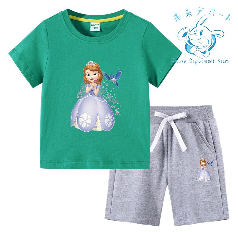 【送料無料】ディズニー Disney半袖 短パン 男の子 女の子 上下セット 薄手 柔らかい 春夏服 部屋着 通気性 洗い易い 汚れにくい90-150CM｜future-mall｜03