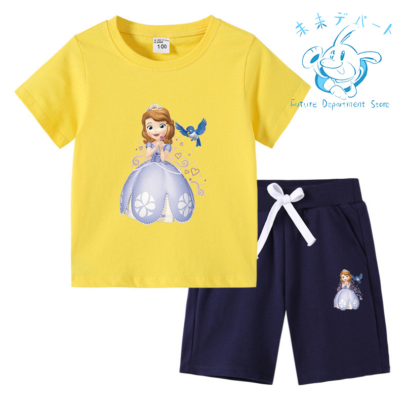 【送料無料】ディズニー Disney半袖 短パン 男の子 女の子 上下セット 薄手 柔らかい 春夏服 部屋着 通気性 洗い易い 汚れにくい90-150CM｜future-mall｜14