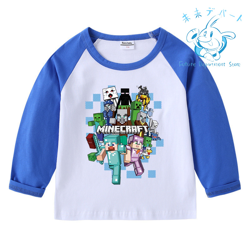 送料無料◆ マインクラフト 子供服 薄手 春秋冬 Tシャツ 綿 部屋着  男の子 女の子  柔らかい 七分袖 韓国風  洗い易い 汚れにくい｜future-mall｜08