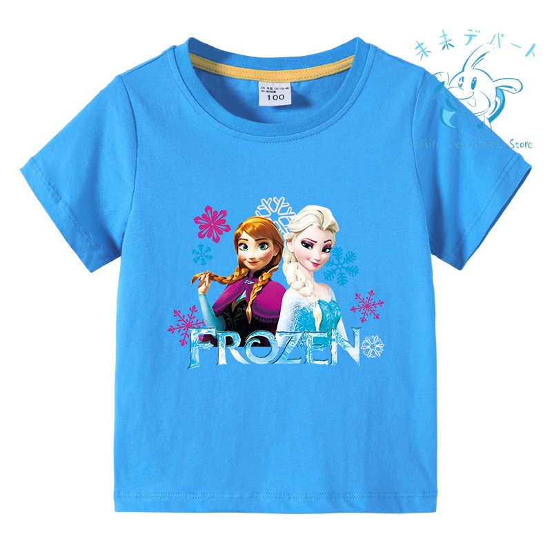 【複数注文送料お得!】アナと雪の女王 Tシャツ 半袖子供服 薄手 春夏秋 綿 部屋着 男女 通学用 ...