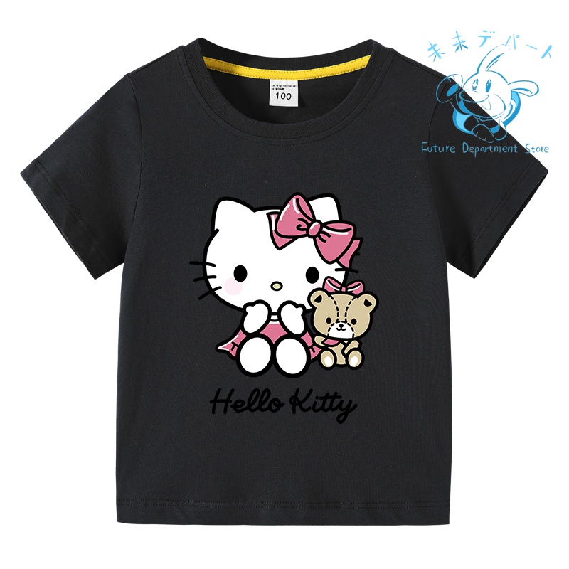 【複数注文送料お得!】ハローキティ Tシャツ 半袖子供服 薄手 春夏秋 綿 部屋着 男女 通学用 通...