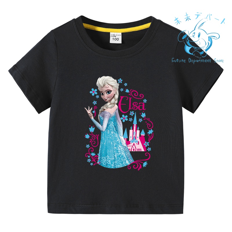 【複数注文送料お得!】アナと雪の女王 Tシャツ 半袖子供服 薄手 春夏秋 綿 部屋着 男女 通学用 ...