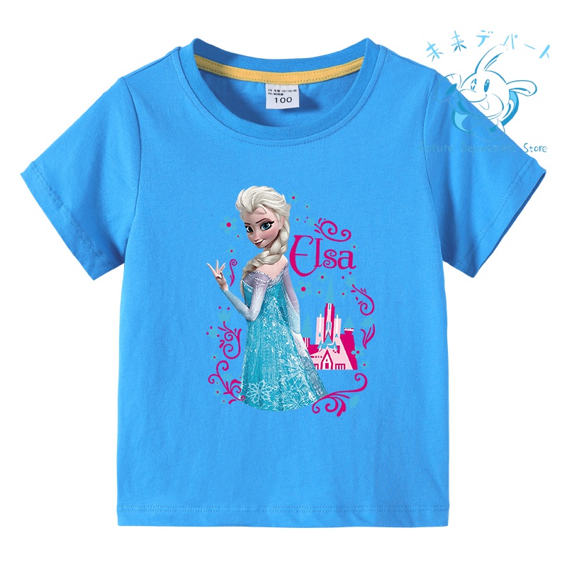 【複数注文送料お得!】アナと雪の女王 Tシャツ 半袖子供服 薄手 春夏秋 綿 部屋着 男女 通学用 ...