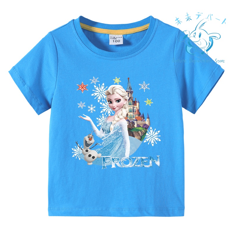 【複数注文送料お得!】アナと雪の女王 Tシャツ 半袖子供服 薄手 春夏秋 綿 部屋着 男女 通学用 ...