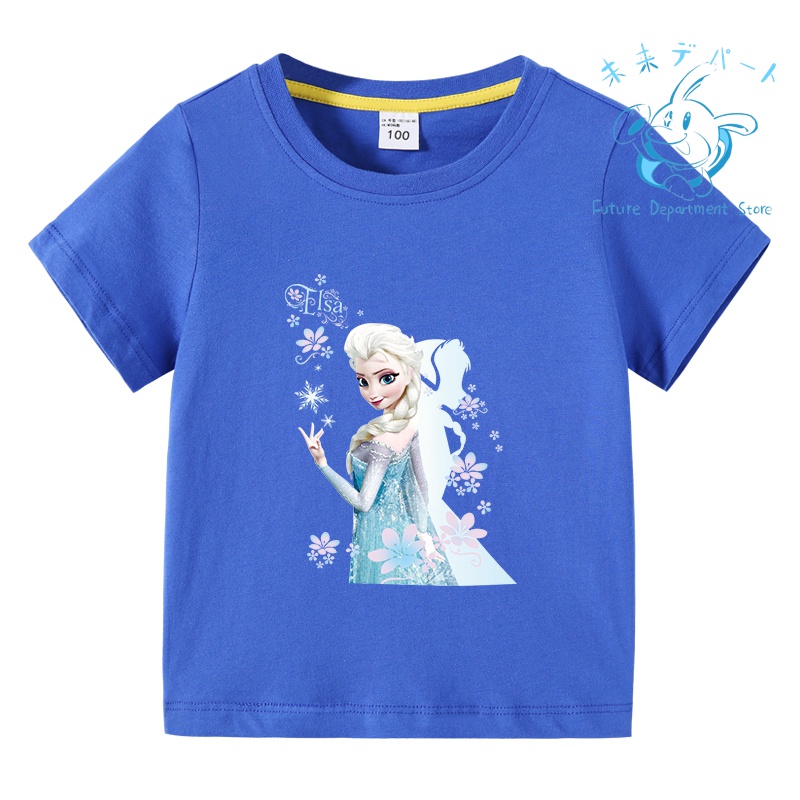 【複数注文送料お得!】アナと雪の女王 Tシャツ 半袖子供服 薄手 春夏秋 綿 部屋着 男女 通学用 ...