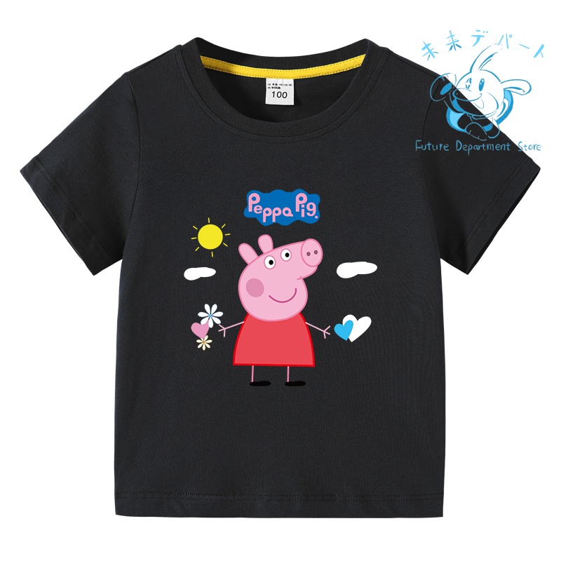 【複数注文送料お得!】ペッパピッグ Tシャツ 半袖子供服 薄手 春夏秋 綿 部屋着 男女 通学用 通...