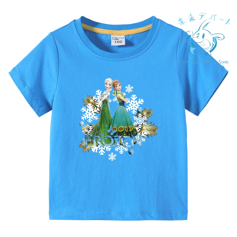 【複数注文送料お得!】アナと雪の女王 Tシャツ 半袖子供服 薄手 春夏秋 綿 部屋着 男女 通学用 ...