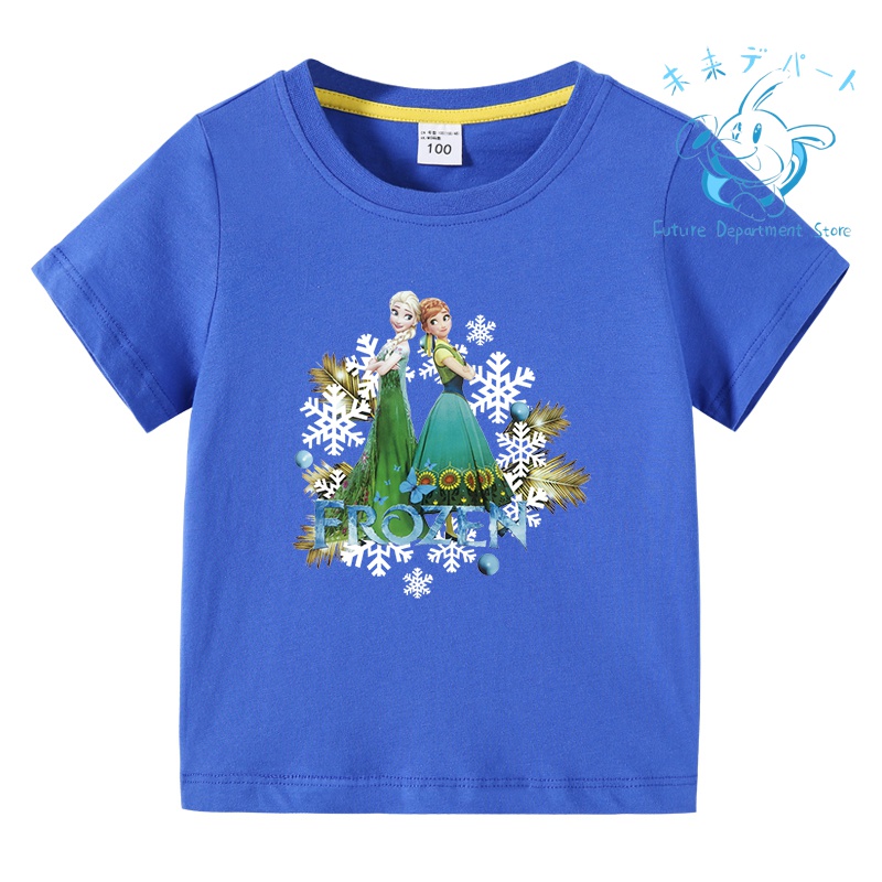 【複数注文送料お得!】アナと雪の女王 Tシャツ 半袖子供服 薄手 春夏秋 綿 部屋着 男女 通学用 ...