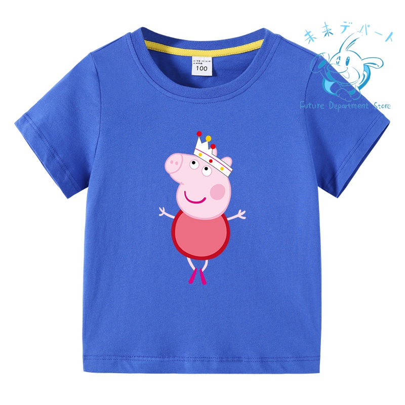 【複数注文送料お得!】ペッパピッグ Tシャツ 半袖子供服 薄手 春夏秋 綿 部屋着 男女 通学用 通...