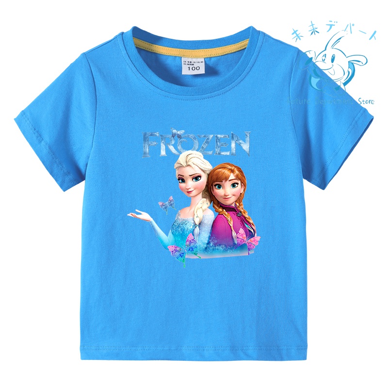 【複数注文送料お得!】アナと雪の女王 Tシャツ 半袖子供服 薄手 春夏秋 綿 部屋着 男女 通学用 ...