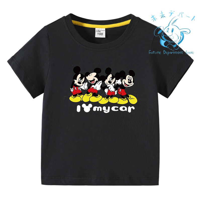 【複数注文送料お得!】ミッキーマウス Tシャツ 半袖子供服 薄手 春夏秋 綿 部屋着 男女 通学用 ...