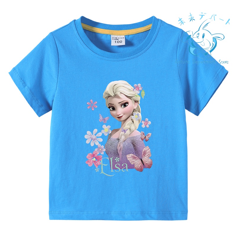 【複数注文送料お得!】アナと雪の女王 Tシャツ 半袖子供服 薄手 春夏秋 綿 部屋着 男女 通学用 ...