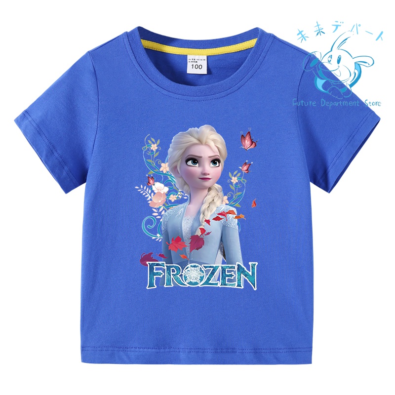 【複数注文送料お得!】アナと雪の女王 Tシャツ 半袖子供服 薄手 春夏秋 綿 部屋着 男女 通学用 ...