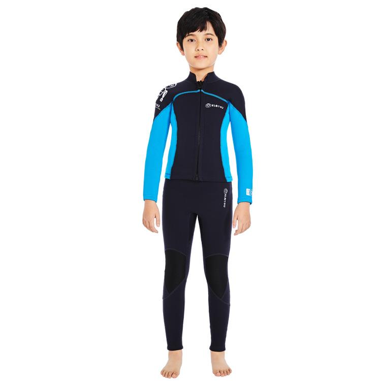 MORGEN SKY ウェットスーツ キッズ水着 子供 2.5mm 上下セット 男の子 女の子 水着セット 防寒 保温 サーフィン プール 水泳 水遊び プール スイミング R002