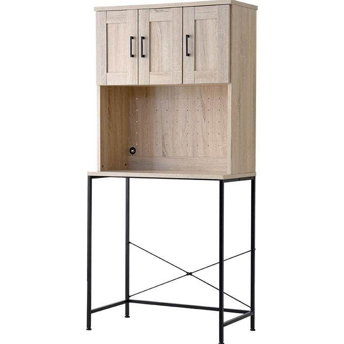 ❗️中古美品❗️ワードラック80幅展示品 ワイエムワールド ゴミ箱上ラック 食器棚 幅80cm ハイタイプ スリム