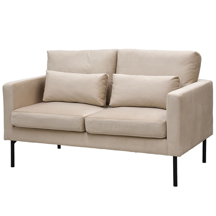 ワイエムワールド ソファ 二人掛け コンパクト ベロア おしゃれ