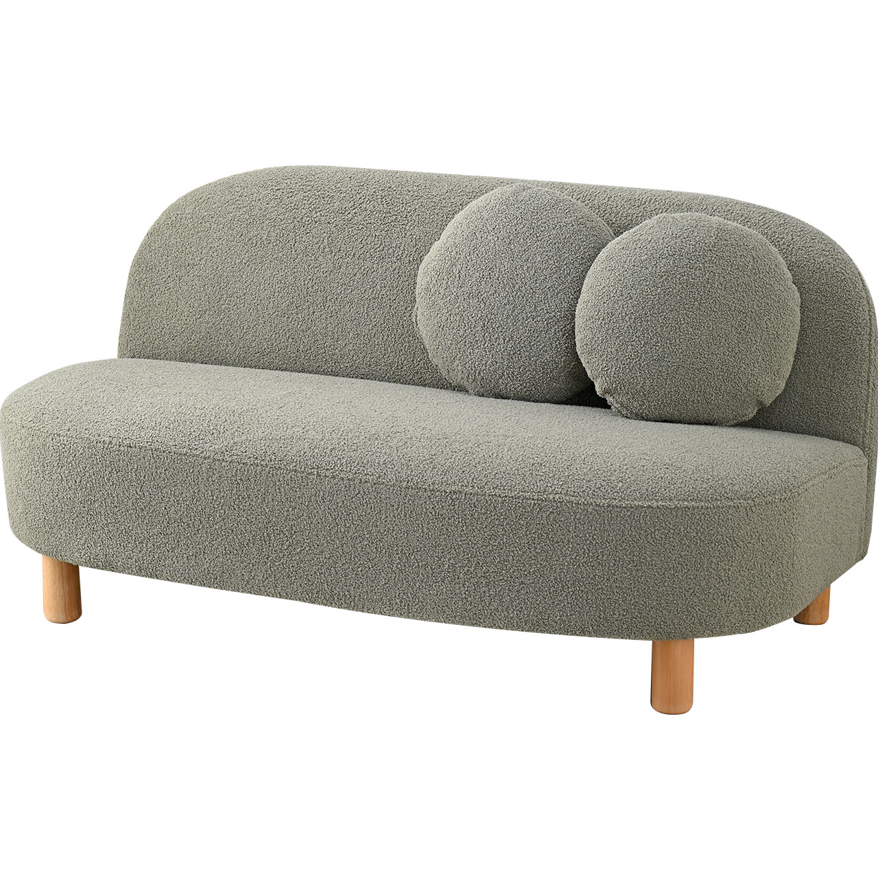 ワイエムワールド ソファ 2人掛け コンパクト アームレスソファ