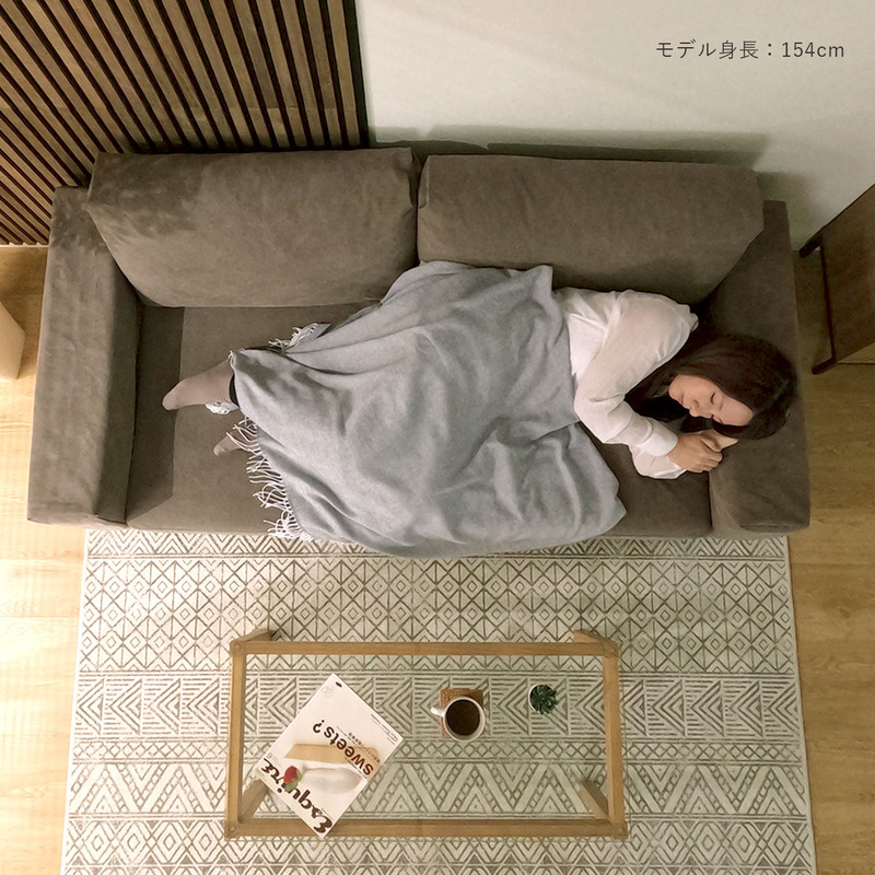 ワイエムワールド ソファ 2人掛け 2.5人掛け ファブリック フェザー