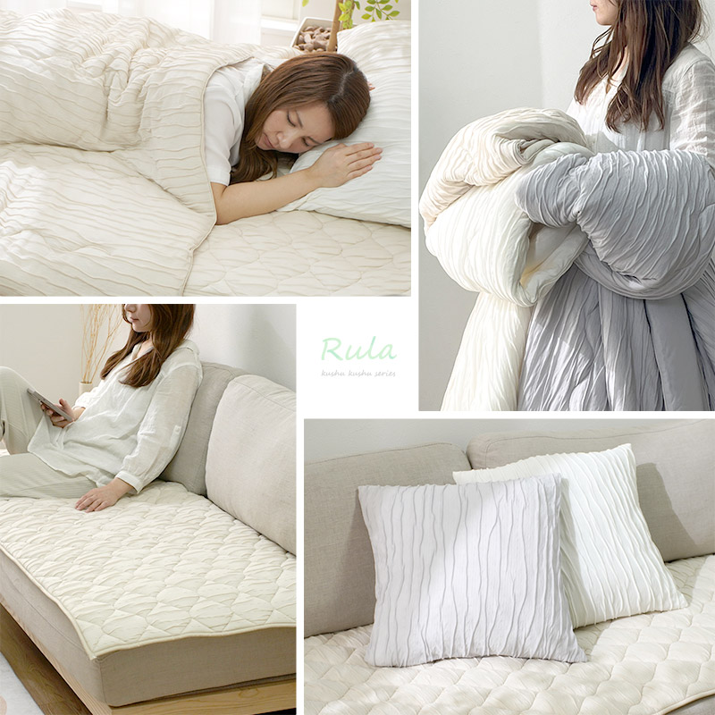 クッションカバー 45×45cm くしゅくしゅ...の詳細画像3