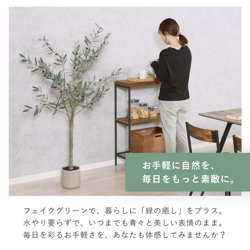 直接引取可 フェイクグリーン オリーブの木　70×70×150cm フェイクグリーン 大型 玄関 オリーブ オリーブの木 150cm 鉢植え