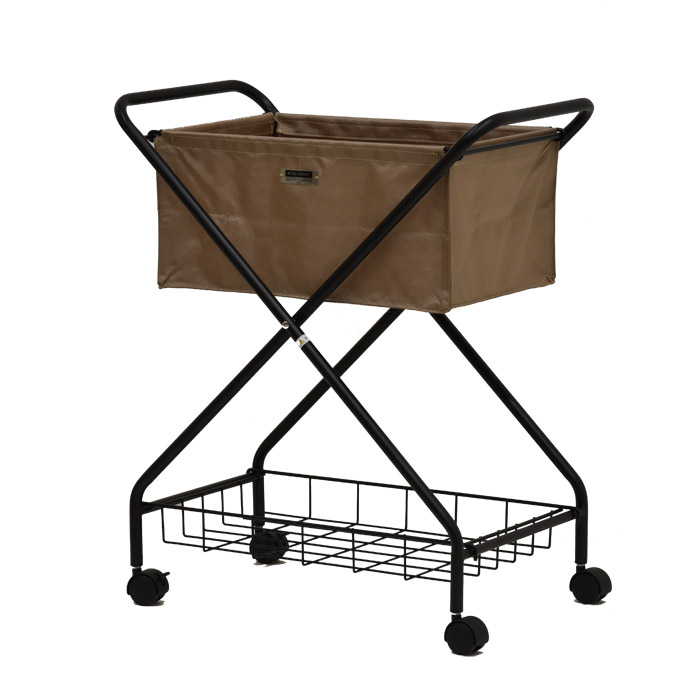 ランドリーバスケット 折りたたみ スリム 2段 キャスター 大容量 洗濯