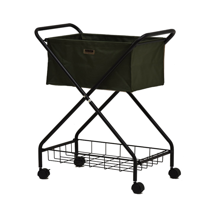 ランドリーバスケット 折りたたみ スリム 2段 キャスター 大容量 洗濯