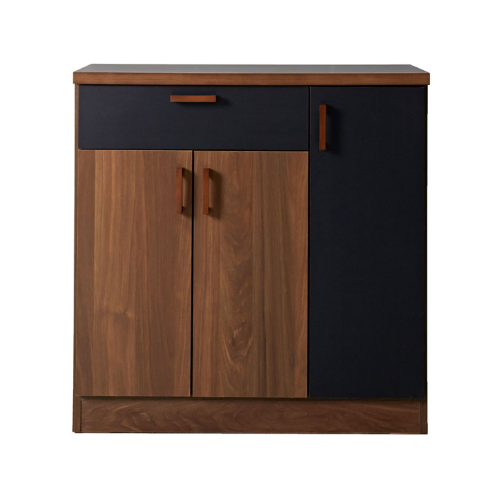 キッチンカウンター 国産 完成品 幅90 食器棚 レンジ台 おしゃれ 北欧