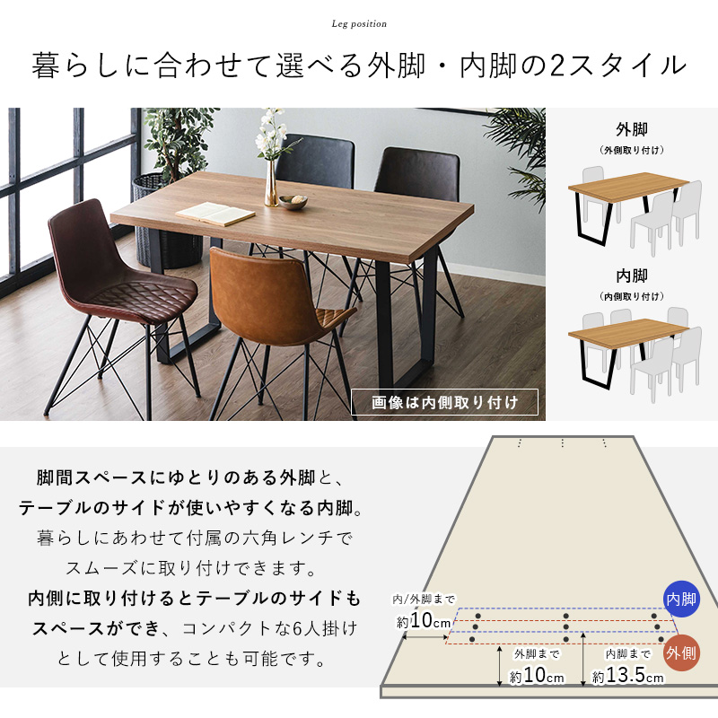 【テーブル単品】ダイニングテーブル 4人用 2人用 幅140　GRAY variefurni_as-3425