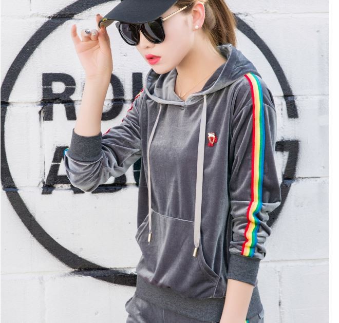 セットアップ レディース ベルベット ジャージ 上下セット 長袖 送料