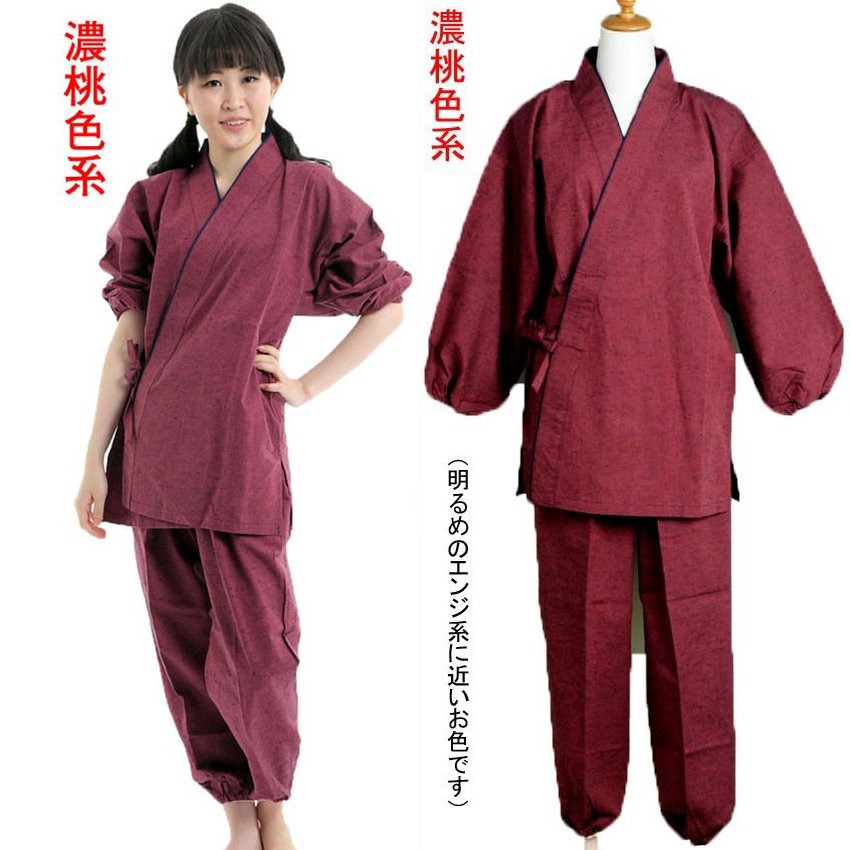 作務衣 レディース おしゃれな女性用久留米織 さむえ 通年 日本製｜fuwari｜07