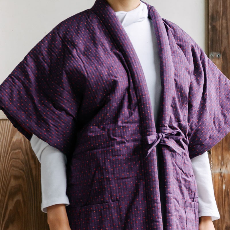 レディース 半纏 袖なし 女性 綿入れ ポンチョ 日本製 ギフト ちゃんちゃんこ