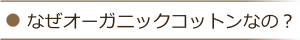 なぜオーガニックコットンなの?