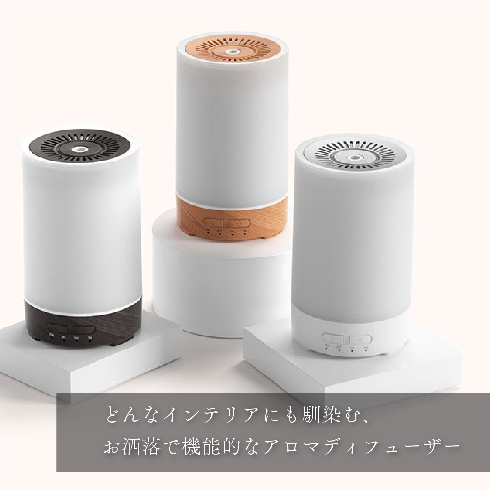 コンパクト アロマディフューザー 加湿器 小型 卓上 ライト付き 加湿器 アロマディフューザー 卓上 小型 LEDライト 超音波式 簡単 乾燥